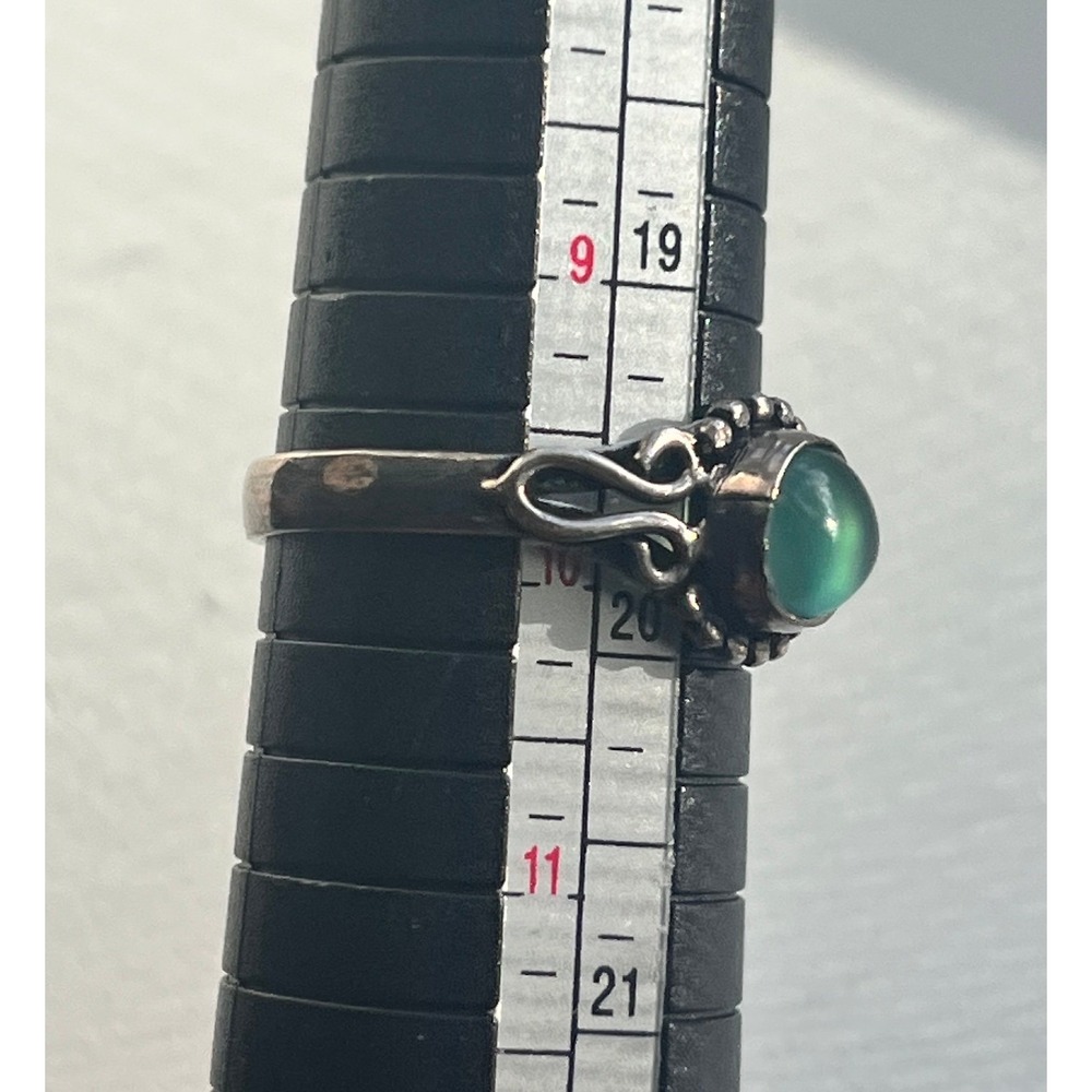 Artisan Chalcedony in 925 boho silver ring size 10 - Picture 12 of 12